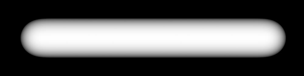 Height map of the Liquid Glass Pill: a white capsule on black with a soft gradient across its rim.